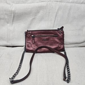 Coach Burgundy Leather Crossbody Bag